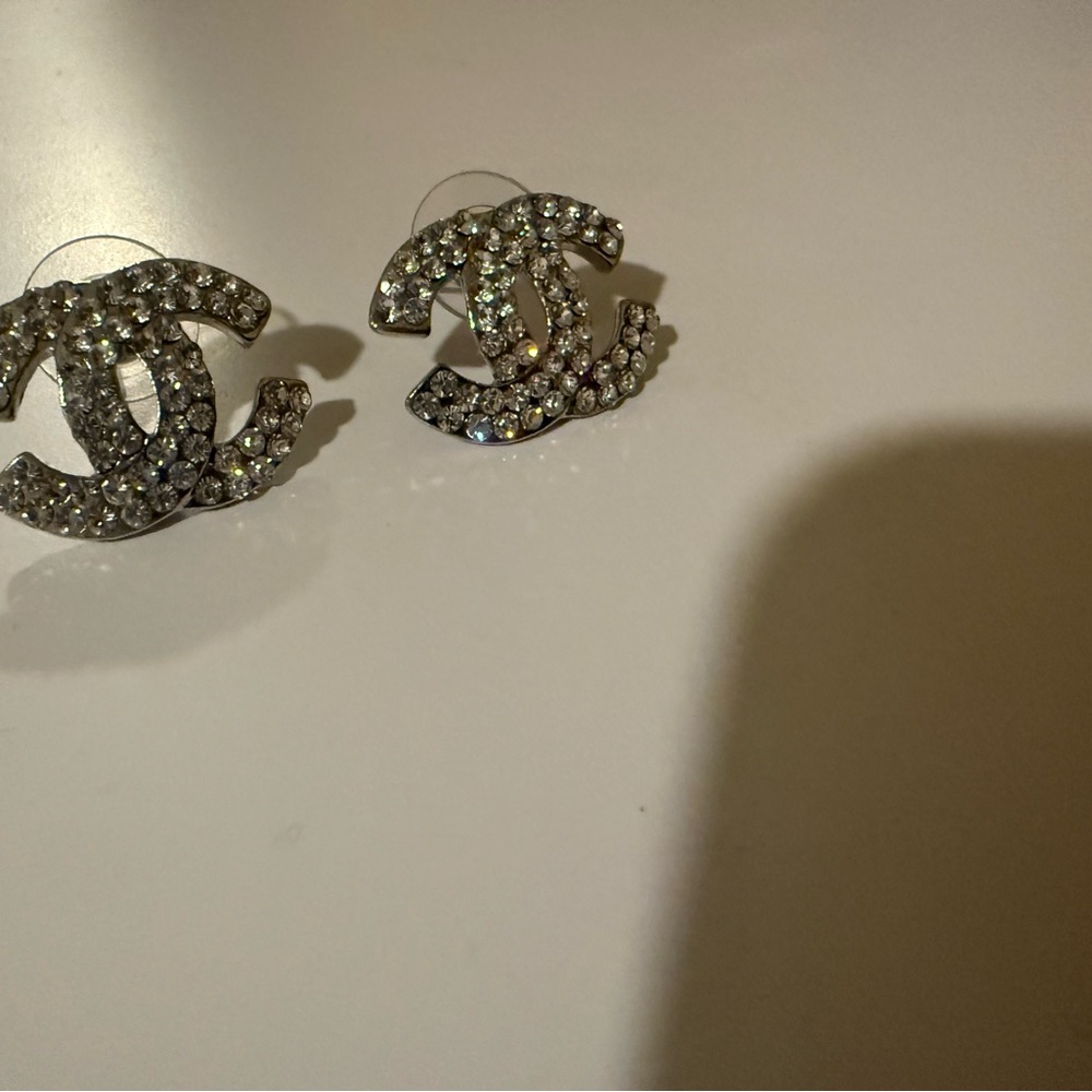 Elegant Silver Crystal Earrings